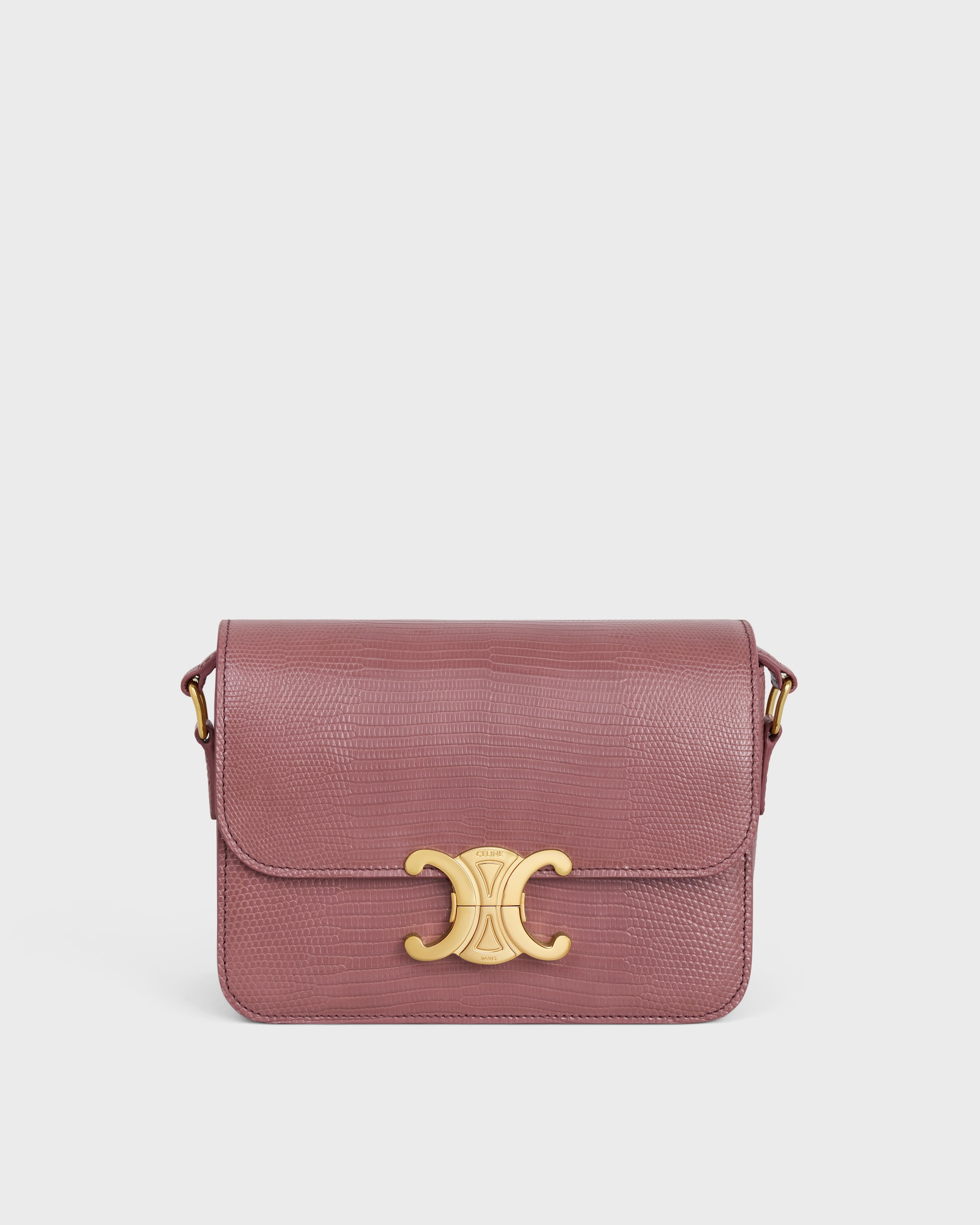 Teen Triomphe Bag in lizard - VINTAGE ROSE | CELINE