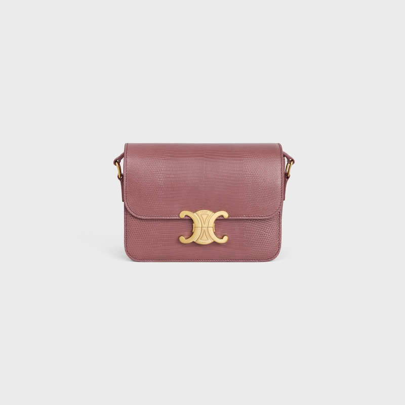 SAC TRIOMPHE TEEN lézard - VINTAGE ROSE - TRIOMPHE - 1 | CELINE