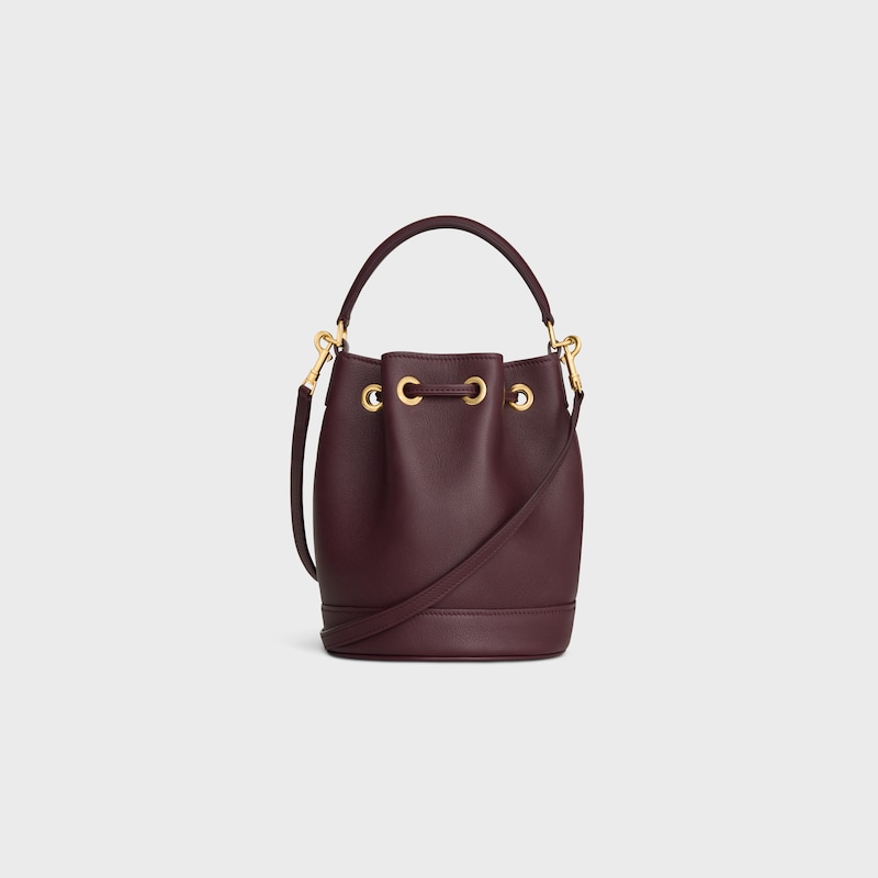 TEEN CLARA BAG IN SUPPLE GRAINED CALFSKIN - DEEP BURGUNDY - MORE LINES - 1 | CELINE