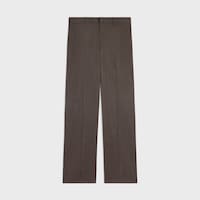 ethan trousers IN WOOL GABARDINE - BROWN -  - 1 | CELINE