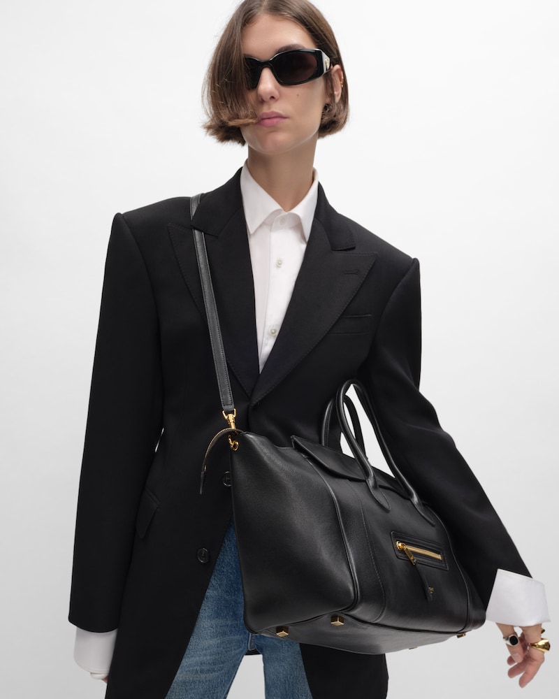LUGGAGE IN SUPPLE SHINY LAMBSKIN - BLACK - LUGGAGE - 1 | CELINE