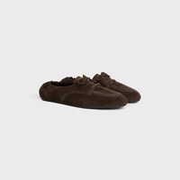 ADAM LACE-UP LOAFER IN SUEDE CALFSKIN - DARK BROWN -  - 2 | CELINE