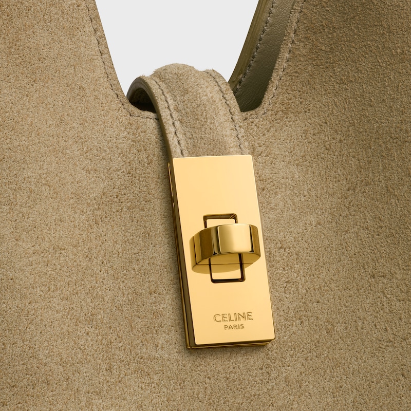 BORSA MORBIDA CAMILLE 16 PICCOLA IN PELLE DI VITELLO SCAMOSCIATA - BEIGE - CAMILLE - 1 | CELINE