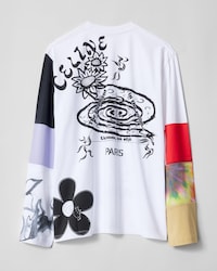 LANGÄRMLIGES T-SHIRT AUS Baumwolljersey - OPTISCH-WEISS/MEHRFARBIG -  - 2 | CELINE