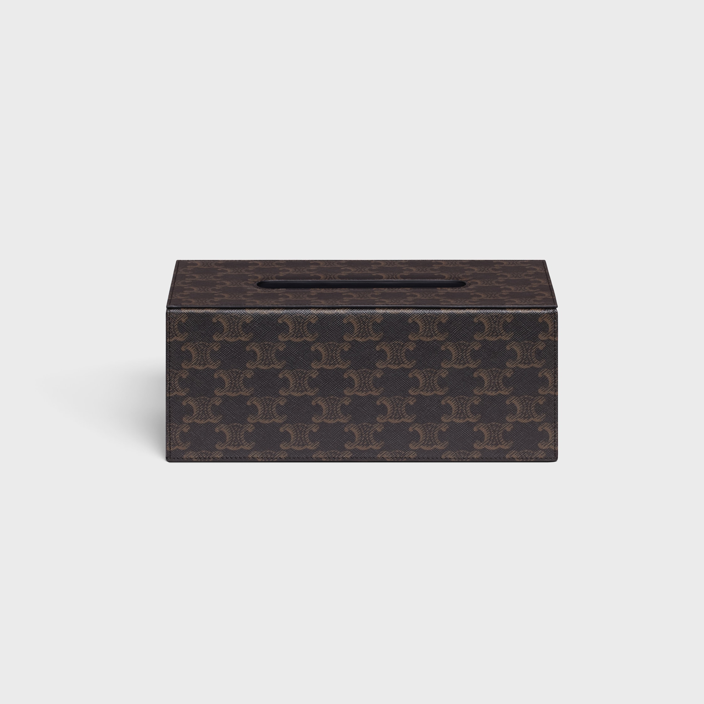 CELINE Rectangular tissue box in Triomphe Canvas