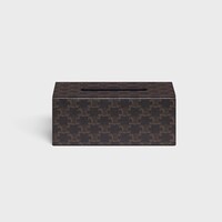 Rectangular tissue box in Triomphe Canvas - BLACK / TAN - SMALL GIFTS - 1 | CELINE