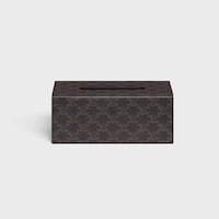 Boîte à mouchoirs rectangulaire Toile triomphe - Noir / Tan - PETITS CADEAUX - 1 | CELINE