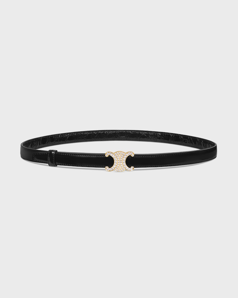 Reversible Strap 18MM IN TAURILLON LEATHER AND CROCODILE EMBOSSED CALFSKIN -  -  - 1 | CELINE