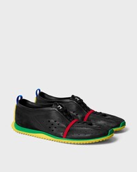SOFT SNEAKER IN STRETCH LAMBSKIN, SUEDE CALFSKIN AND LAMBSKIN - BLACK/BRIGHT YELLOW/GREEN -  - 2 | CELINE