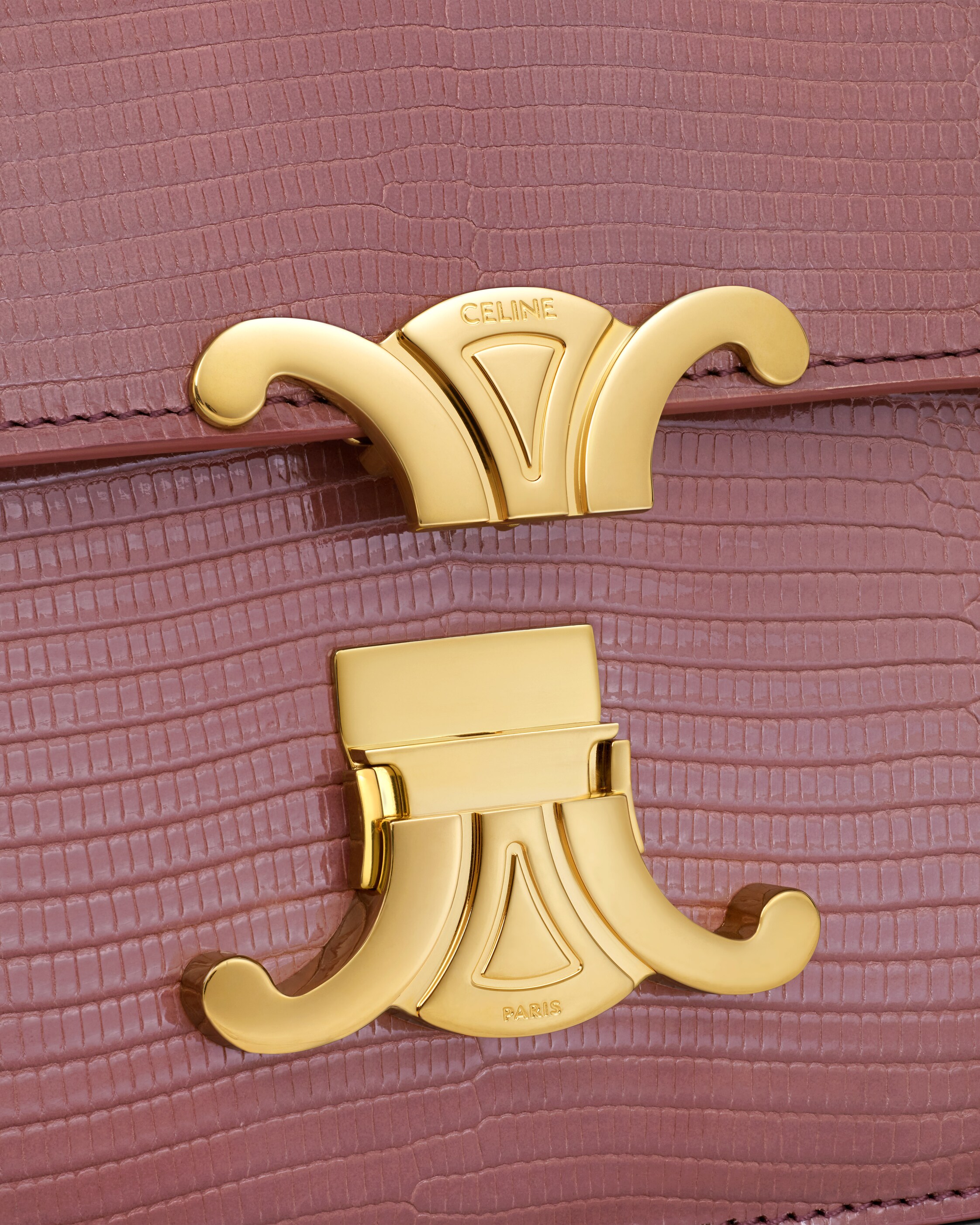 Teen Triomphe Bag in lizard - VINTAGE ROSE | CELINE