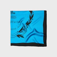 square IN silk twill - TURQUOISE/BLACK -  - 2 | CELINE