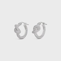 노트 스파클 후프 - 스트라스 & 로듐 피니시 브라스 - 실버 - 추석 기프트 셀렉션 - 2 | CELINE