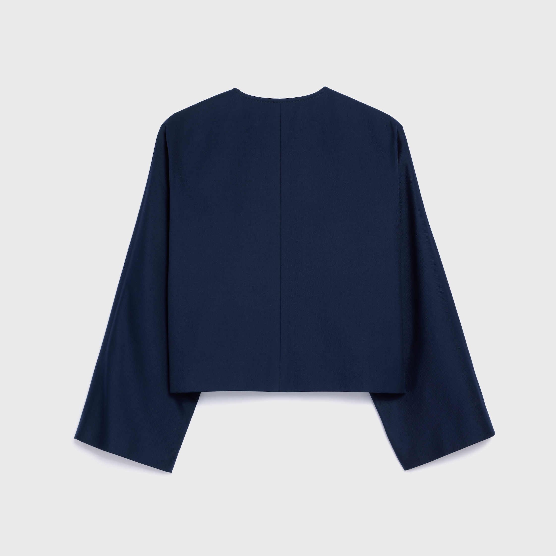 CARDIGAN JACKET IN COTTON GABARDINE - ROYAL BLUE | CELINE