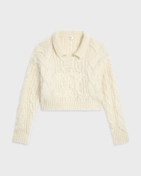 sweater IN aran mohair and wool - OFF WHITE -  - 1 | CELINE