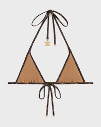 top triomphe triangle em malha mate monograma - TOFFEE / CASTANHO - - 2 | CELINE