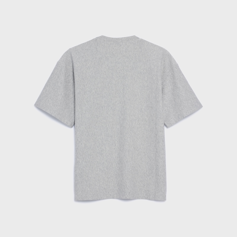 t-shirt IN cotton jersey - VINTAGE GREY MELANGE /  BORDEA -  - 1 | CELINE