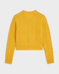 JERSEY CON CUELLO REDONDO DE CACHEMIRA CON CADENAS - AMARILLO -  - 2 | CELINE