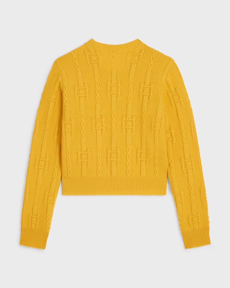 pull col rond cachemire chaînes - YELLOW -  - 1 | CELINE