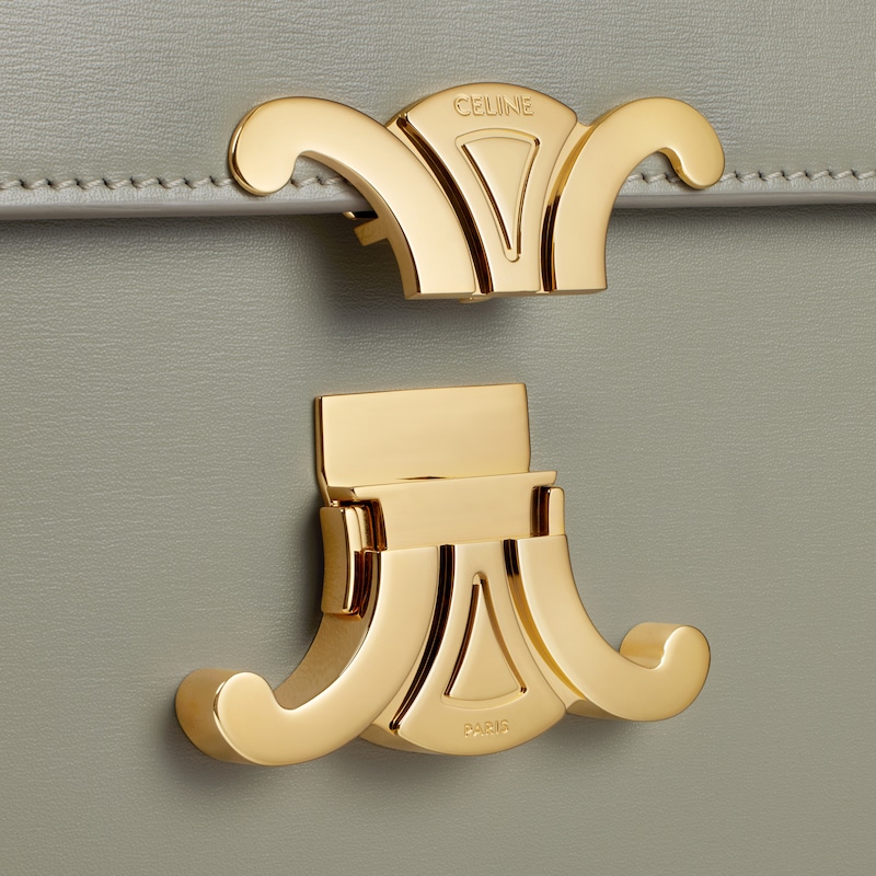 CLASSIQUE TRIOMPHE BAG in shiny calfskin - GREEN CLAY - TRIOMPHE - 1 | CELINE