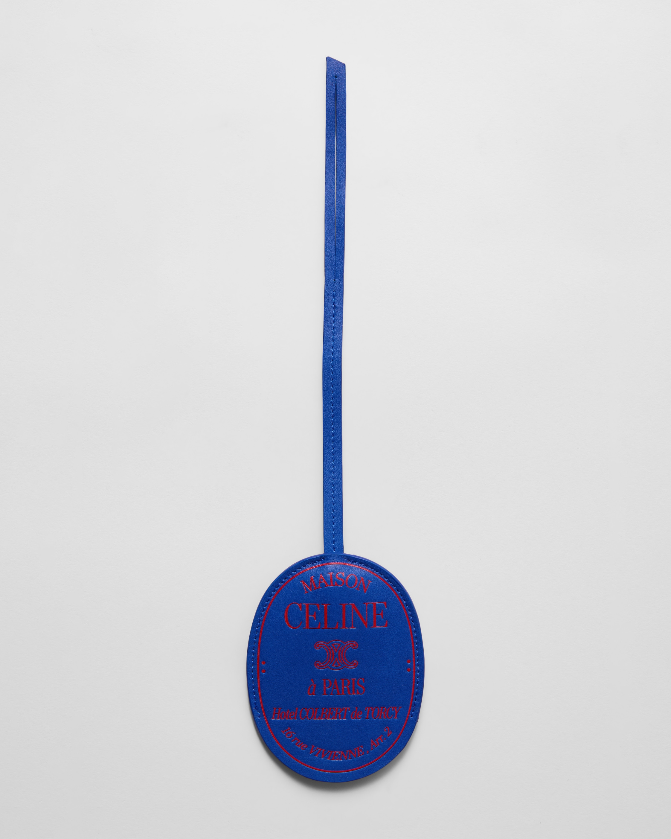 LEATHER MEDAILLON CHARM IN SMOOTH LAMBSKIN - ULTRA BLUE | CELINE