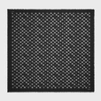 square IN triomphe silk cashmere - WHITE/BLACK -  - 1 | CELINE
