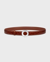 Reversible Strap 25MM IN TAURILLON LEATHER AND CROCODILE EMBOSSED CALFSKIN -  -  - 1 | CELINE