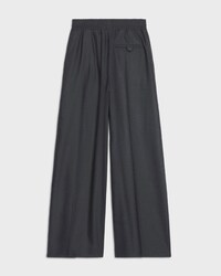 trousers IN CASHMERE FLANNEL - ANTHRACITE -  - 2 | CELINE