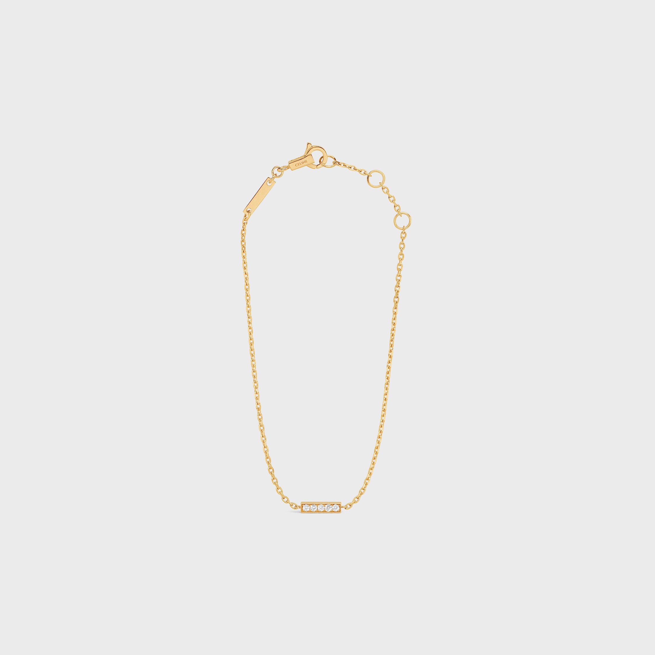 Celine Line Bracelet in Yellow Gold and Diamonds - Yellow Gold