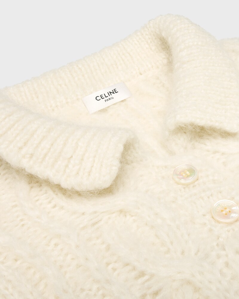 sweater IN aran mohair and wool - OFF WHITE -  - 1 | CELINE