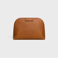 NECESER PARA COSMÉTICOS GRANDE DE PIEL DE BECERRO LISA - TOSTADO SUAVE / ULTRARROJO - ACCESORIOS DE BELLEZA - 1 | CELINE