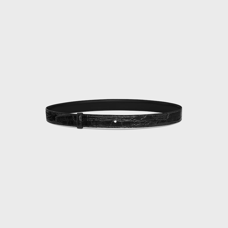 Reversible Strap 25MM IN TAURILLON LEATHER & CROCODILE EMBOSSED CALFSKIN -  -  - 1 | CELINE