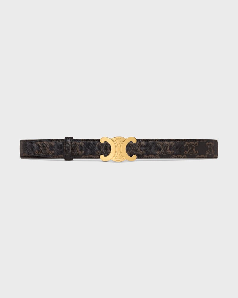 Reversible Strap 25MM IN Natural Calfskin and Triomphe Canvas -  -  - 1 | CELINE