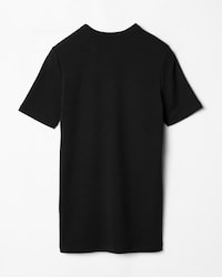 T-SHIRT IN ribbed cotton jersey - BLACK / WHITE -  - 2 | CELINE