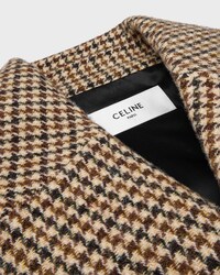 coat IN houndstooth wool - BEIGE / MARRON -  - 2 | CELINE