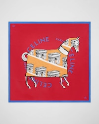 FULAR TURNOUT, 90 - NARANJA/ROJO/AZUL -  - 1 | CELINE