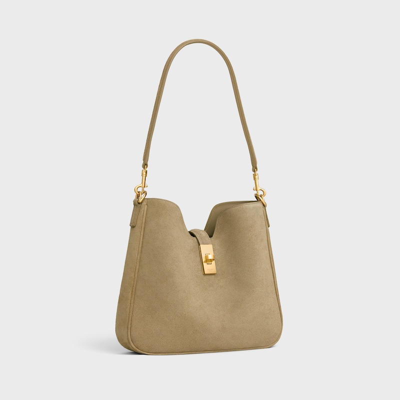 BORSA MORBIDA CAMILLE 16 PICCOLA IN PELLE DI VITELLO SCAMOSCIATA - BEIGE - CAMILLE - 1 | CELINE