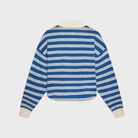polo IN striped cotton - BLUE/WHITE/BLACK -  - 2 | CELINE