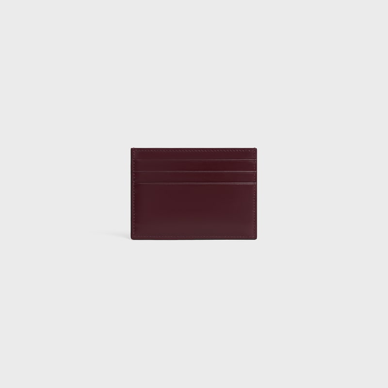 CARD HOLDER TRIOMPHE IN Shiny calfskin - DEEP BURGUNDY - CARD HOLDERS - 1 | CELINE