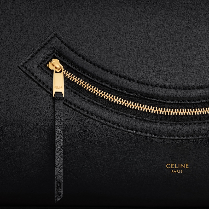 BIG SMILE LUGGAGE IN SUPPLE SHINY LAMBSKIN - BLACK - LUGGAGE - 1 | CELINE