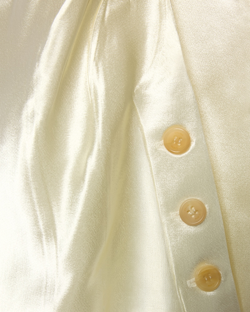 CRUSHED VISCOSE SATIN BACKTOFRONT TOP - CREAM -  - 1 | CELINE