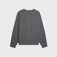 JERSEY CON CUELLO REDONDO DE ALGODÓN - GRIS OSCURO -  - 2 | CELINE