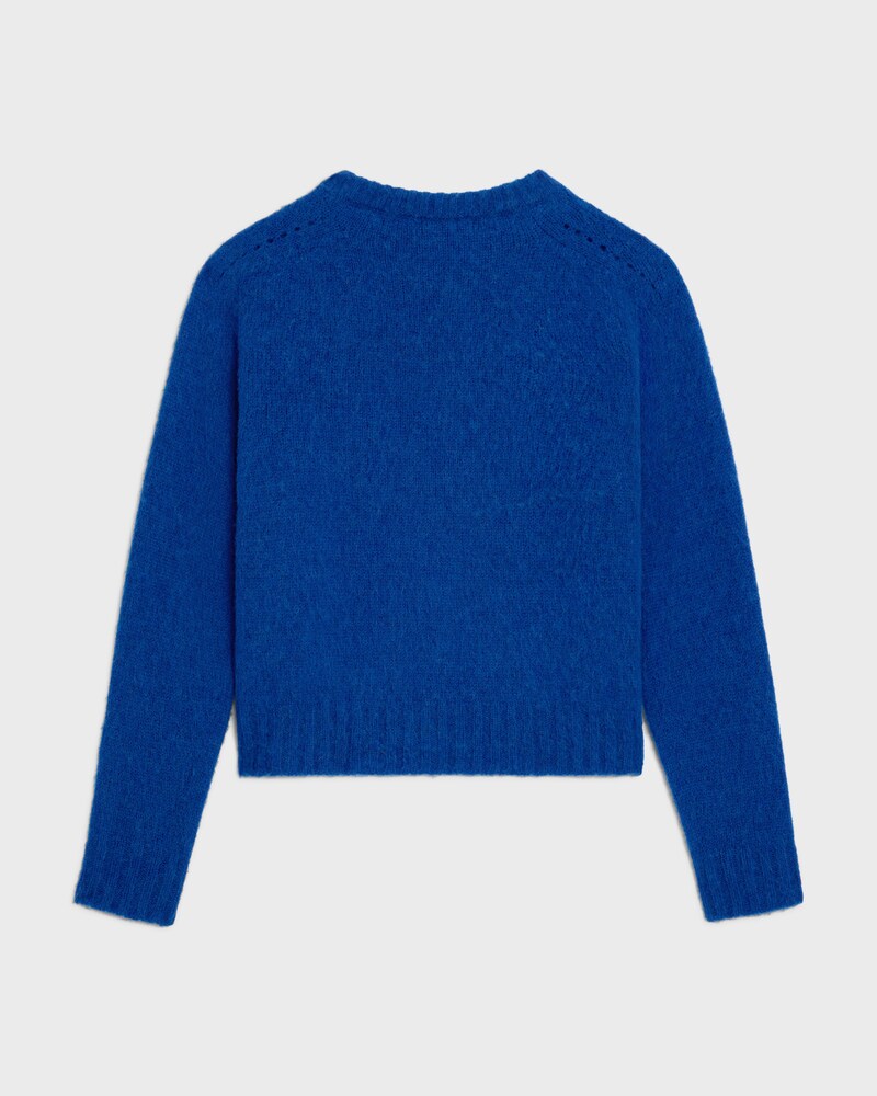 pull col rond laine shetland - BLEU -  - 1 | CELINE