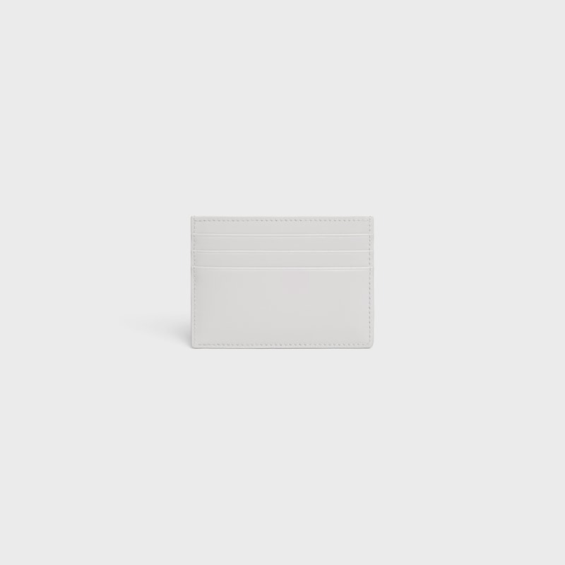 CARD HOLDER TRIOMPHE in Shiny calfskin - Cloudy Grey - CARD HOLDERS - 1 | CELINE