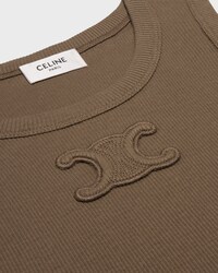 débardeur triomphe coton côtelé - GLAZED BROWN -  - 2 | CELINE