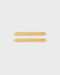 CELINE 헤어 슬라이드 2개 세트 - 스틸 - 골드 - 그녀를 위한 기프트 - 2 | CELINE
