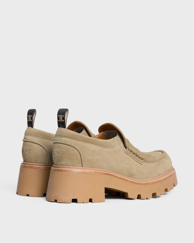 celine triomphe mocassins EN CUIR DE VEAU VELOURS - BEIGE -  - 1 | CELINE