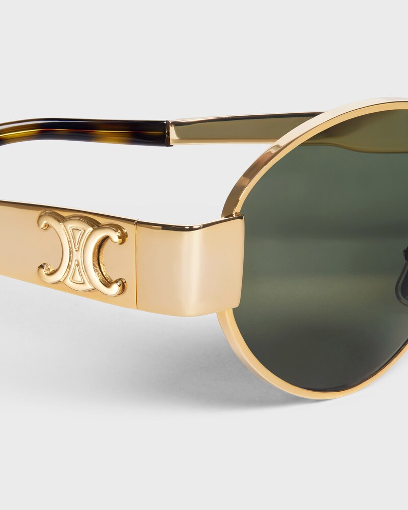 Gafas de sol Triomphe Metal&nbsp;01 de metal - DORADO&nbsp;/&nbsp;VERDE -  - 1 | CELINE