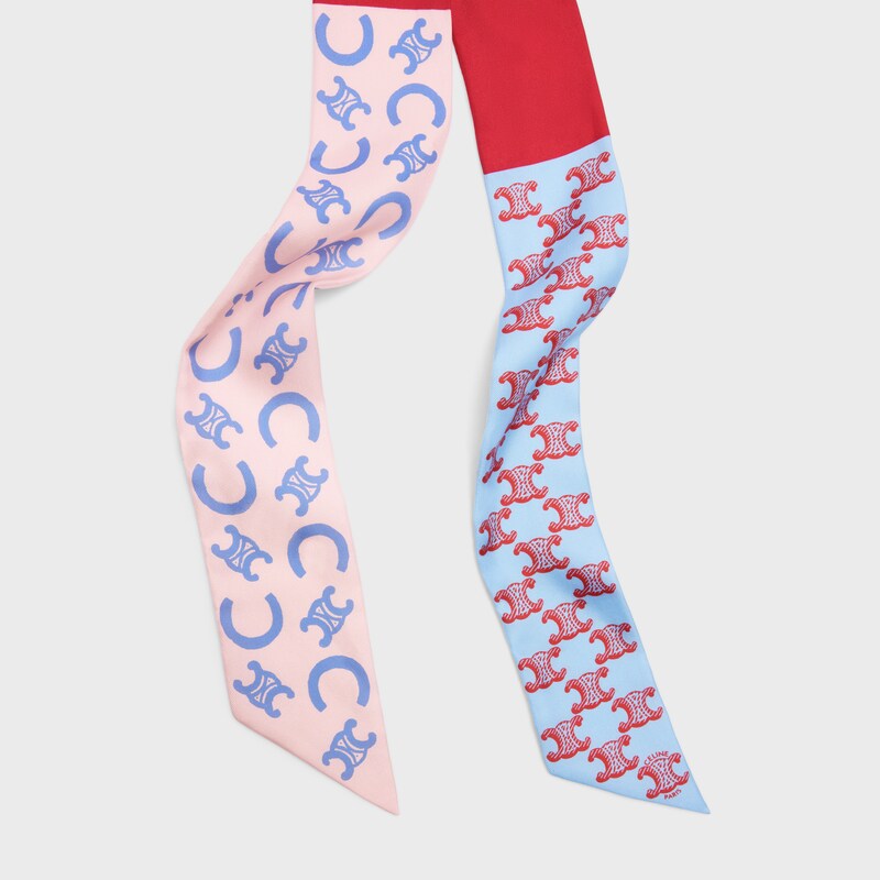 ribbon IN SILK TWILL - RED/BLUE/PALEPINK -  - 1 | CELINE