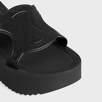 SUNNY WEDGE MULE IN Calfskin - Vegetal Tanning - BLACK -  - 2 | CELINE