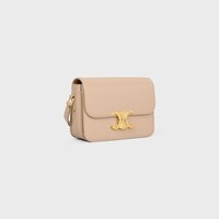 Teen Triomphe Bag in shiny calfskin - OAT BEIGE - TRIOMPHE - 2 | CELINE